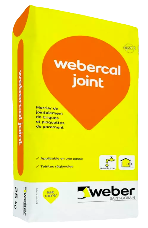 Produit Webercal utilisé pour rejointoiement